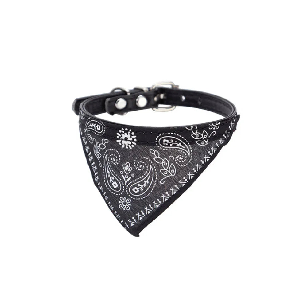 Adjustable Cute Printed Bandana Cat Collar Puppy Dog Cat Scarf Collar Adjustable Triangular Pet Banadana Collar for Kittens
