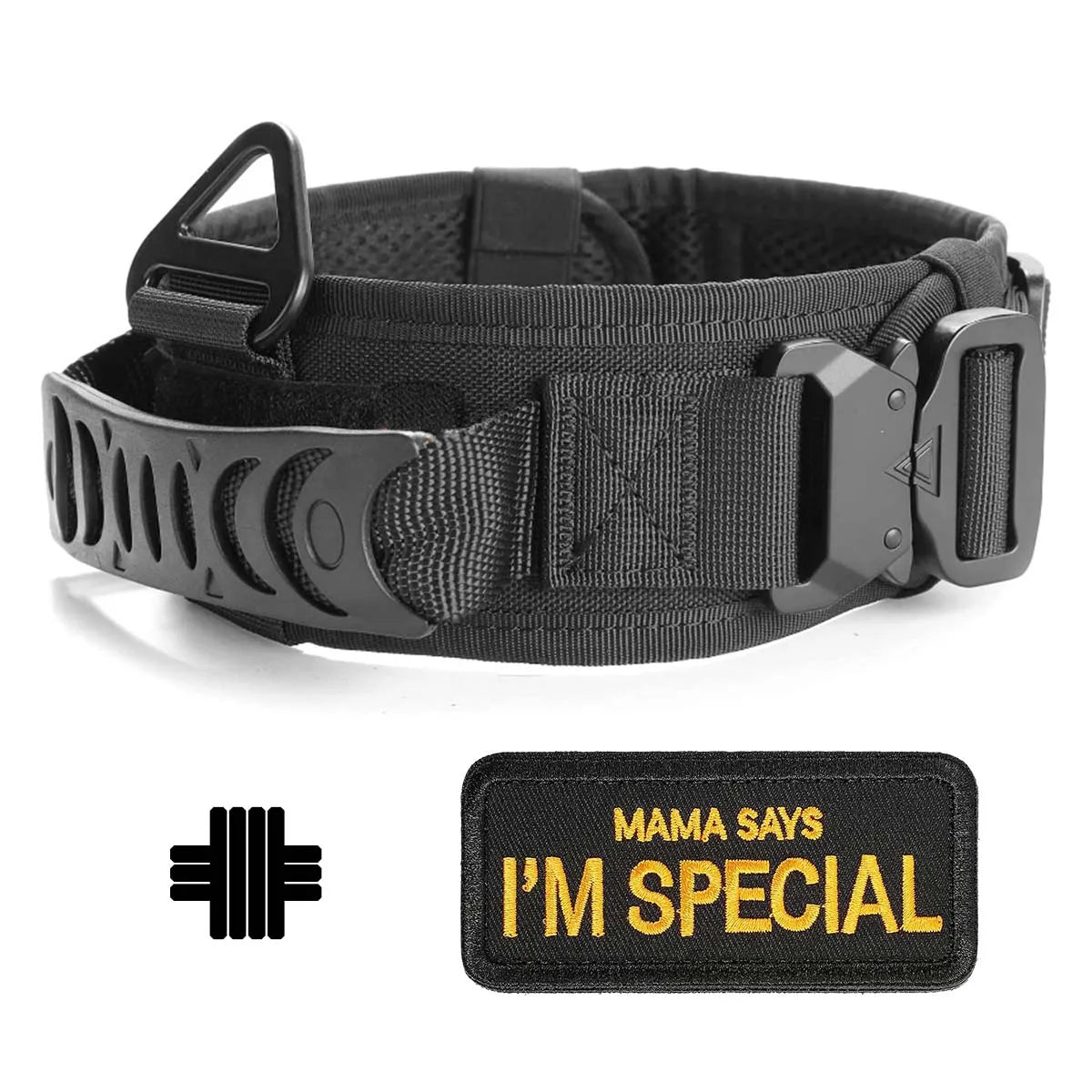 Classic Adjustable Dog Collar, Reflective Training Military Dog Collar, Nylon Heavy Duty Tactical Dog Collar, German Shepherd