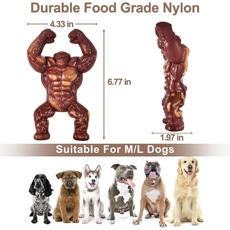 Indestructible dog chewing toys in the shape of an indestructible diamond, strong large dog biting toys, real beef-flavored pet
