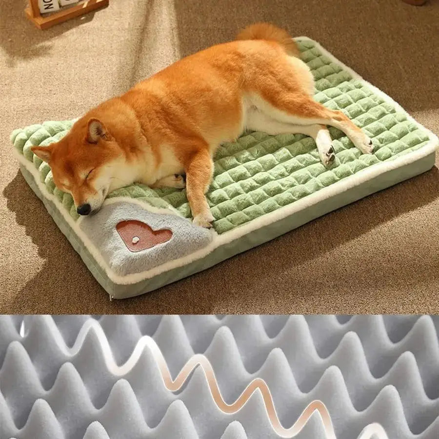 Winter Pet Bed Mat with Zipper Remolvable Elastic Cat Bed for Dog Sleeping Mat Washable Cat Nest Pet Sofa Cushion for Medium Dog