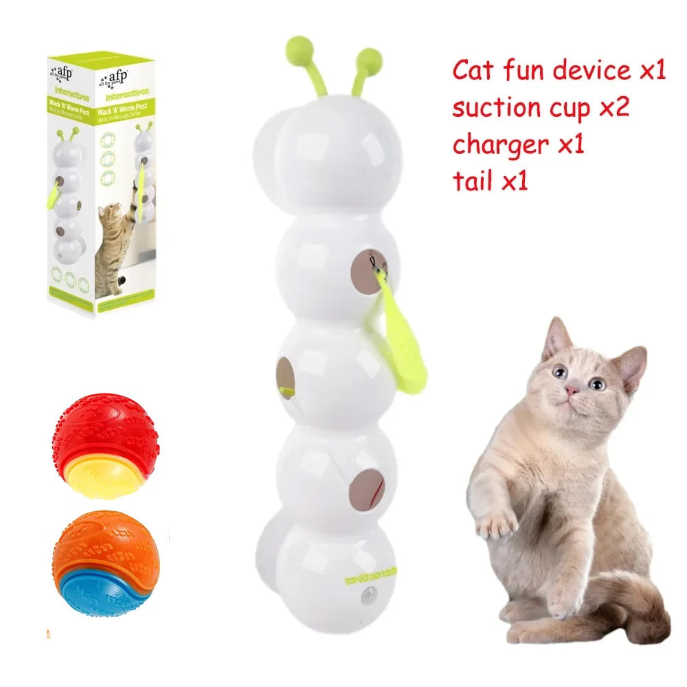 Caterpillar intelligent sensing cat toy suction cup electric self entertaining and entertaining toy for cats, electric charging