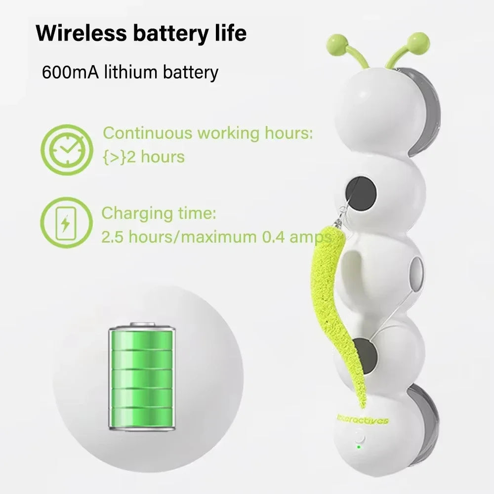 Caterpillar intelligent sensing cat toy suction cup electric self entertaining and entertaining toy for cats, electric charging
