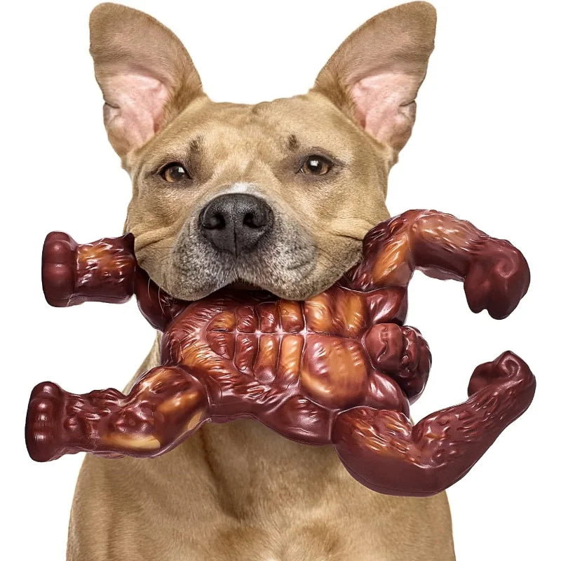 Indestructible dog chewing toys in the shape of an indestructible diamond, strong large dog biting toys, real beef-flavored pet