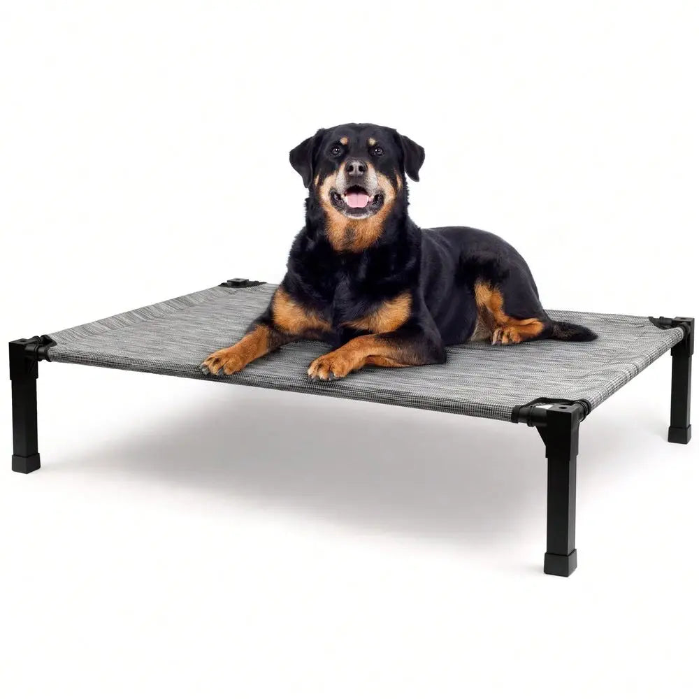 Dog Supplies Pet Furniture And Beds Dog Bed Elevated Dog Bed Portable Outdoor Dog Cot For Large Pets, Stable AntiSlip Feet,Breat