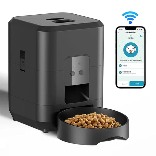Smart Pet Feeder Automatic Cat Dog Food Dispenser, Timed Feeder with Programmable Portion Control, Slow Eat Bowl for Small Dogs