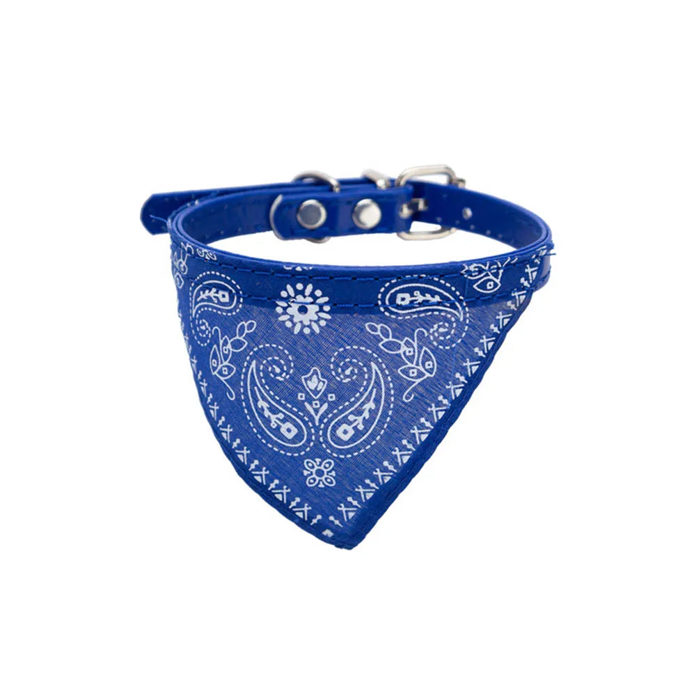 Adjustable Cute Printed Bandana Cat Collar Puppy Dog Cat Scarf Collar Adjustable Triangular Pet Banadana Collar for Kittens