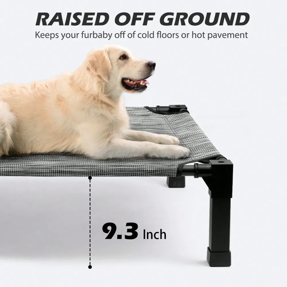 Dog Supplies Pet Furniture And Beds Dog Bed Elevated Dog Bed Portable Outdoor Dog Cot For Large Pets, Stable AntiSlip Feet,Breat