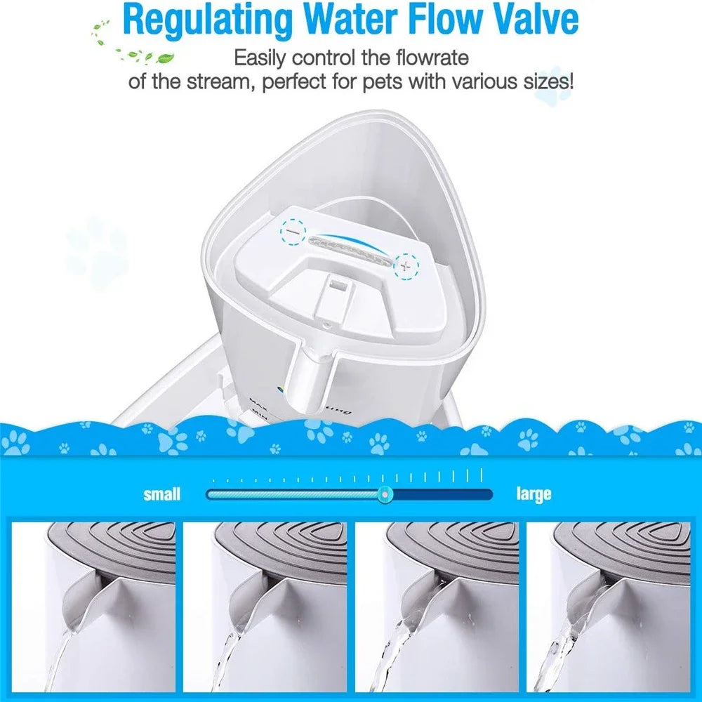 ELSPET Cat Fountain 1.5L/3L Drinking Automatic Pet Water Bowl LED Lighting Dispenser Dog Cat Health Caring  Water Feeder