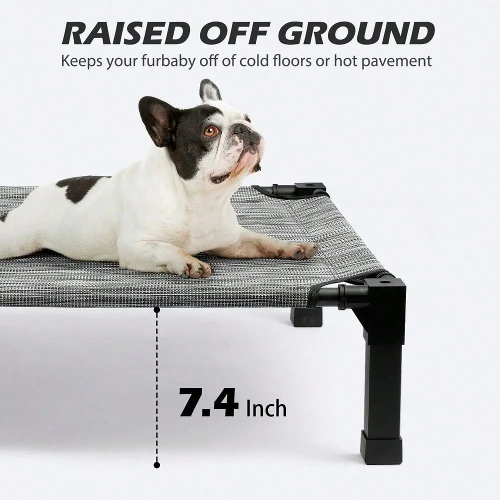 Dog Supplies Pet Furniture And Beds Dog Bed Elevated Dog Bed Portable Outdoor Dog Cot For Large Pets, Stable AntiSlip Feet,Breat