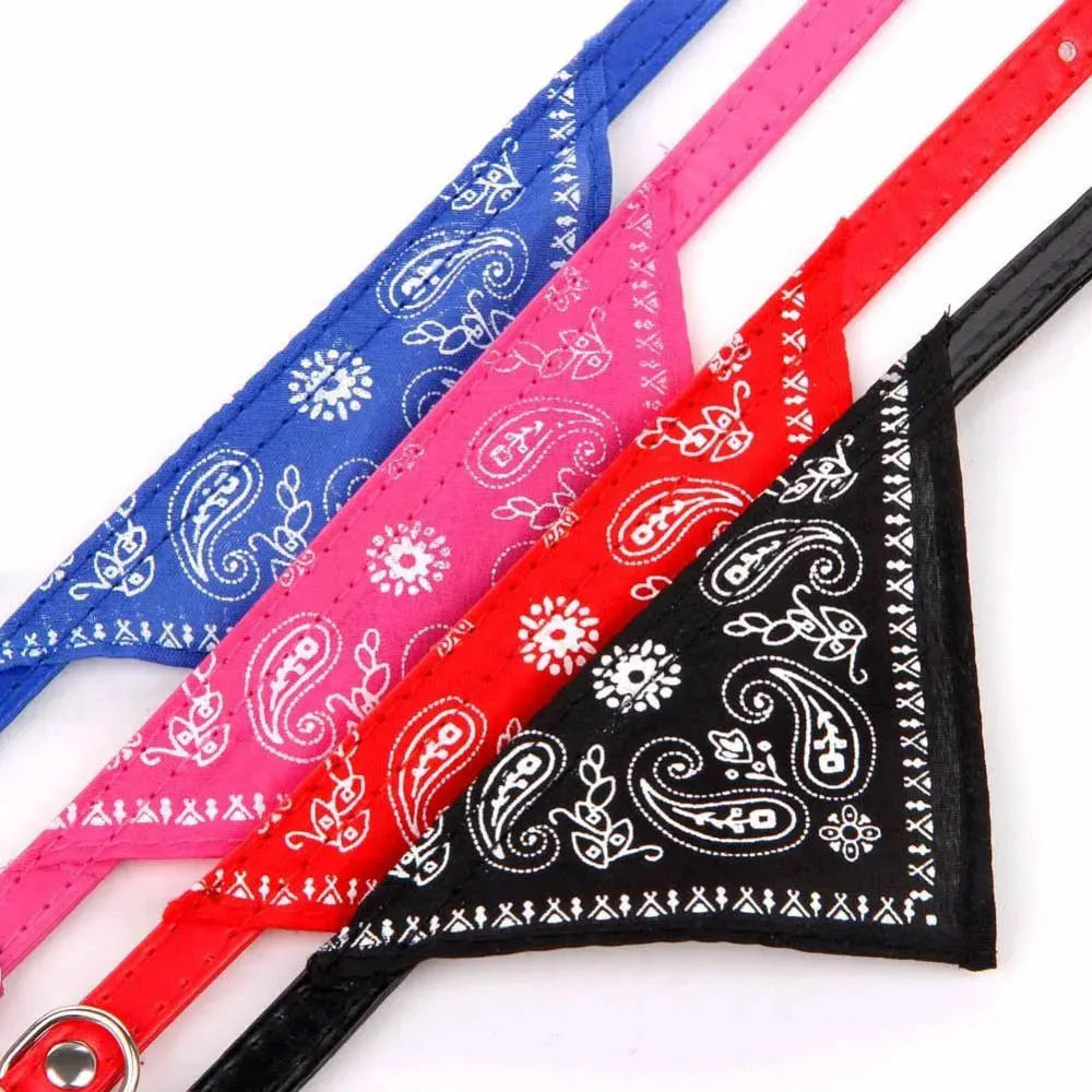 Adjustable Cute Printed Bandana Cat Collar Puppy Dog Cat Scarf Collar Adjustable Triangular Pet Banadana Collar for Kittens