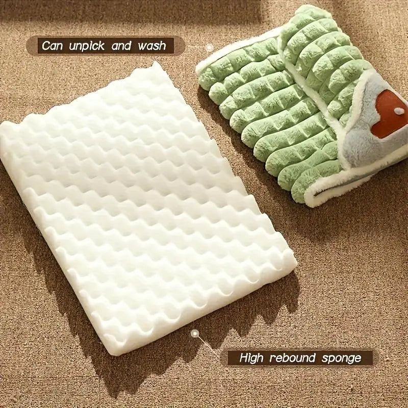 Winter Pet Bed Mat with Zipper Remolvable Elastic Cat Bed for Dog Sleeping Mat Washable Cat Nest Pet Sofa Cushion for Medium Dog