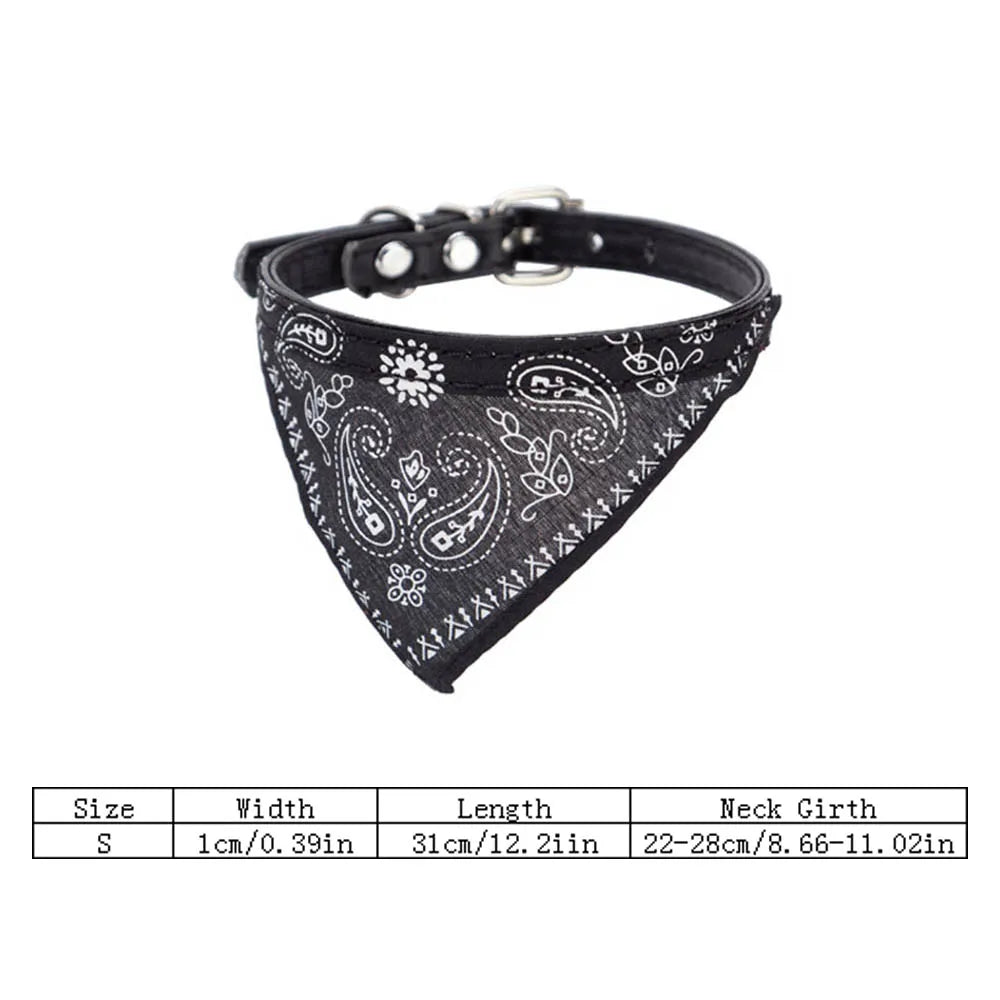 Adjustable Cute Printed Bandana Cat Collar Puppy Dog Cat Scarf Collar Adjustable Triangular Pet Banadana Collar for Kittens