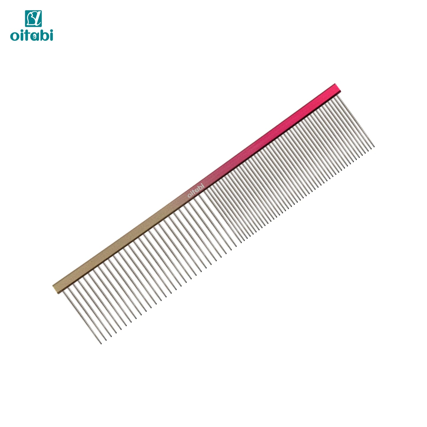 OITABI Professional Pet Grooming Comb, Gradient Pet Deluxe Pointed Tail Comb for Cat & Dog Styling Finishing and Fluffing Comb