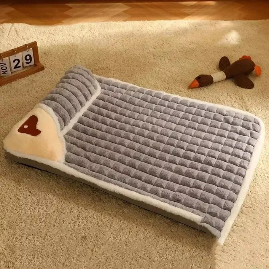 Winter Pet Bed Mat with Zipper Remolvable Elastic Cat Bed for Dog Sleeping Mat Washable Cat Nest Pet Sofa Cushion for Medium Dog