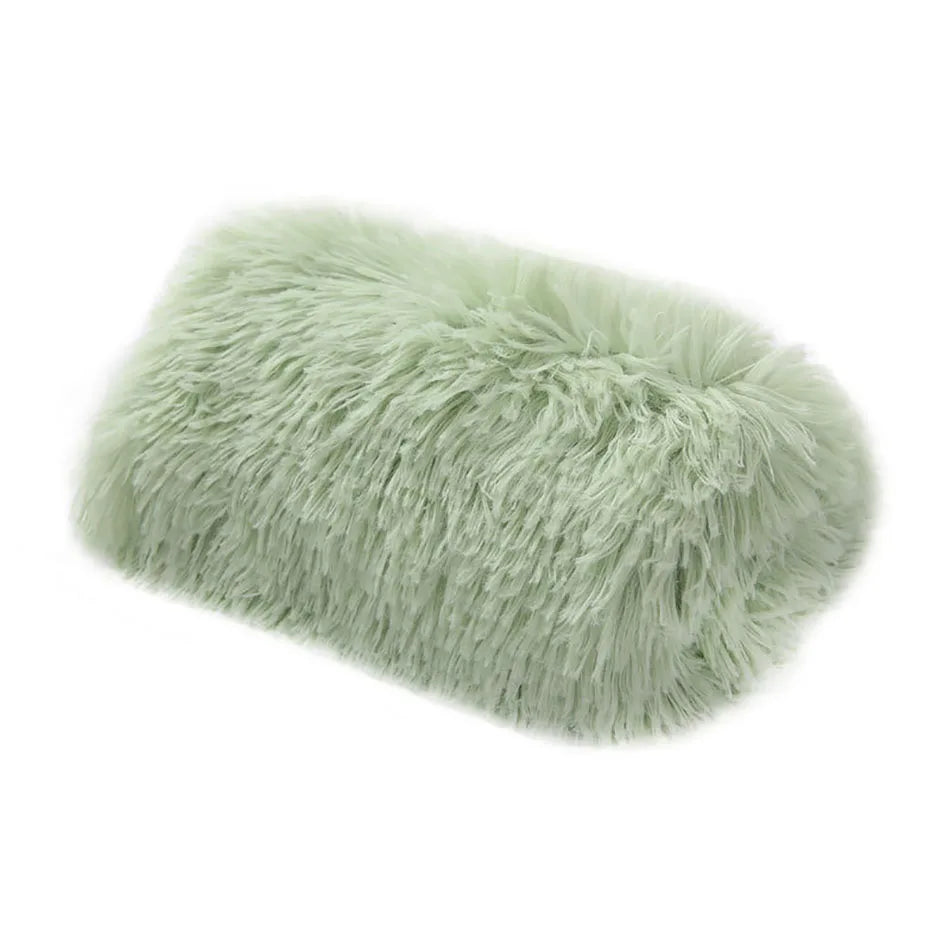 Dog Bed Mat Pet Cat Plush Soft Warm Cushion Pet Washable Candy Colored Blanket Kennel Puppy Pet Cat Dog Supplies Suit For Winter