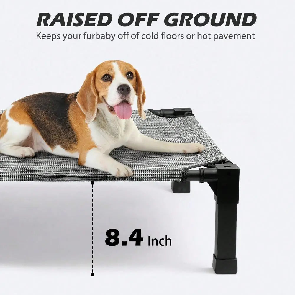 Dog Supplies Pet Furniture And Beds Dog Bed Elevated Dog Bed Portable Outdoor Dog Cot For Large Pets, Stable AntiSlip Feet,Breat