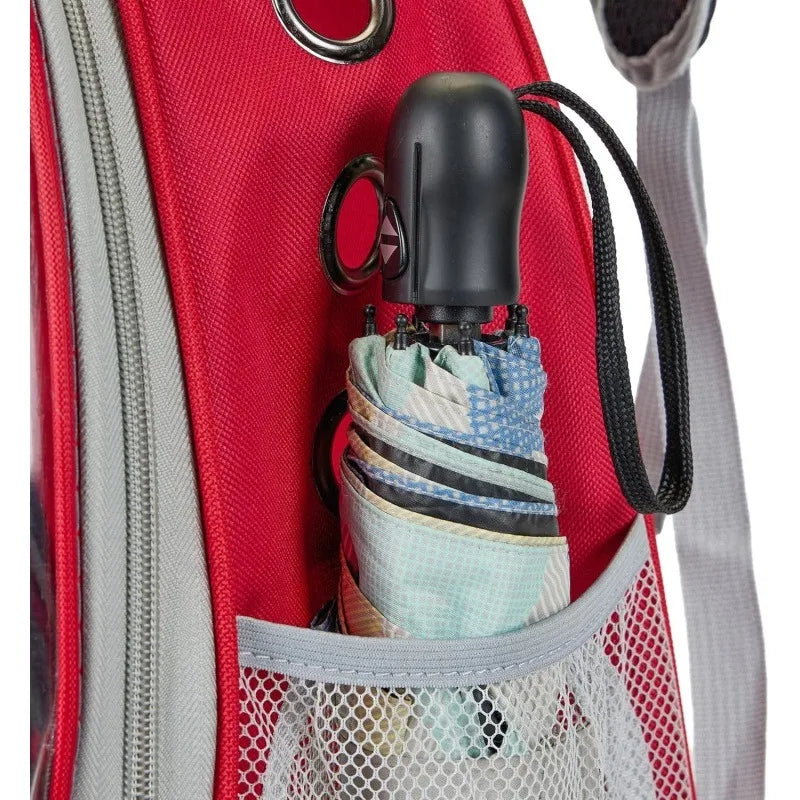 Red Fashion Pet Backpack Carrier for Travel Suitable for Carrying Small to Medium Pets