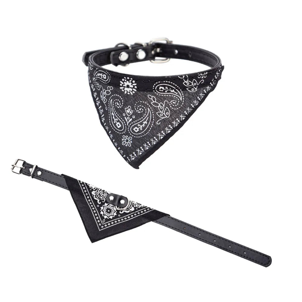 Adjustable Cute Printed Bandana Cat Collar Puppy Dog Cat Scarf Collar Adjustable Triangular Pet Banadana Collar for Kittens