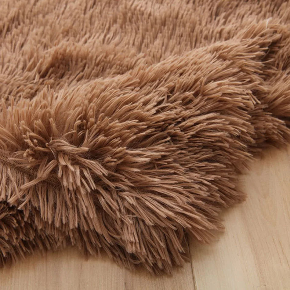 Dog Bed Mat Pet Cat Plush Soft Warm Cushion Pet Washable Candy Colored Blanket Kennel Puppy Pet Cat Dog Supplies Suit For Winter