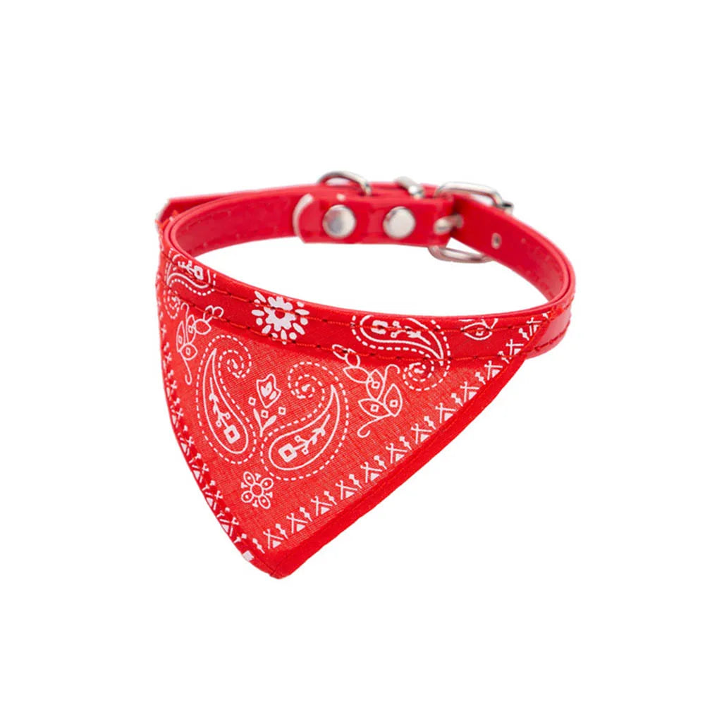 Adjustable Cute Printed Bandana Cat Collar Puppy Dog Cat Scarf Collar Adjustable Triangular Pet Banadana Collar for Kittens