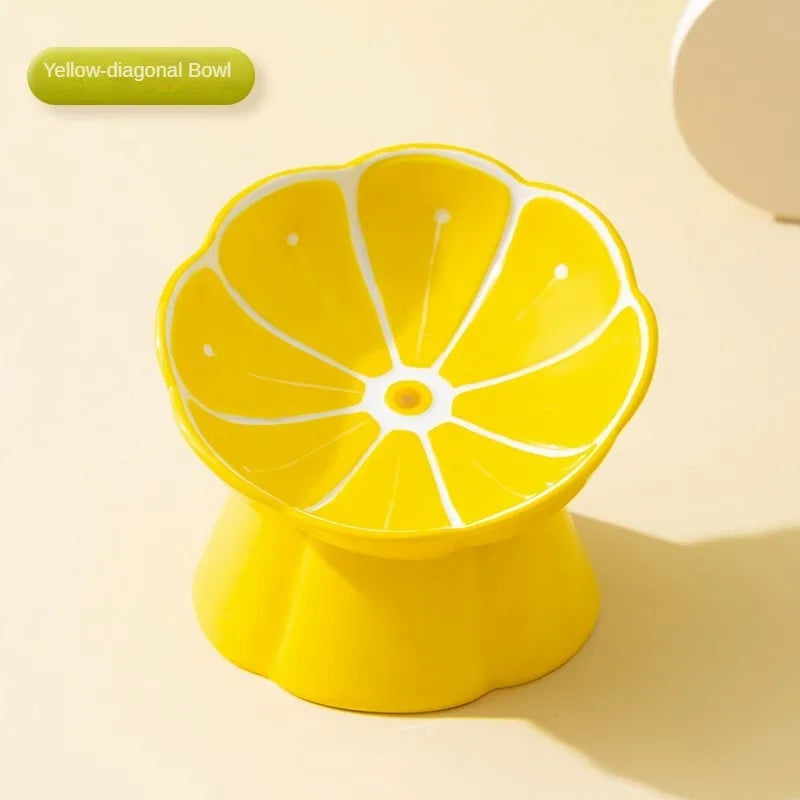 Japanese Style Cat Bowl Ceramic Double Bowl Anti Knock Food Bowl Dog Bowl Cat Drinking Bowl Automatic Drinking Pet Supplies