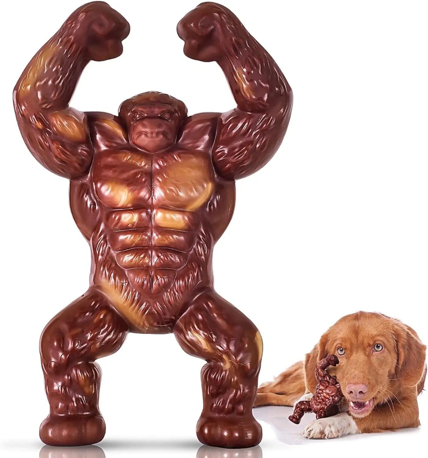 Indestructible dog chewing toys in the shape of an indestructible diamond, strong large dog biting toys, real beef-flavored pet