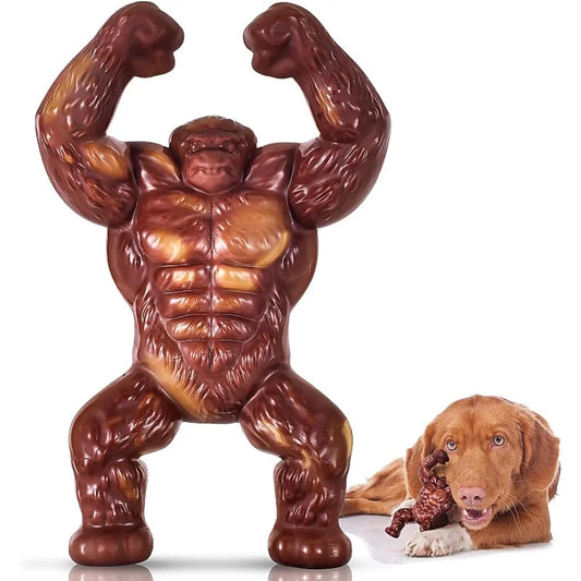 Indestructible dog chewing toys in the shape of an indestructible diamond, strong large dog biting toys, real beef-flavored pet